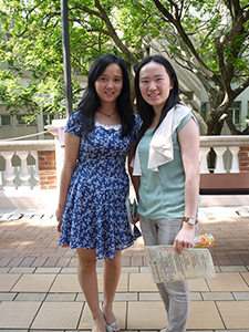 Students outside the Main Building, University of Hong Kong, 22 April 2012