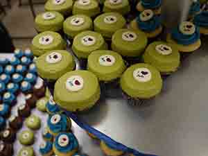 Cup cakes at a farewell event for the Faculty of Arts in the Main Building, University of Hong Kong, 22 April 2012