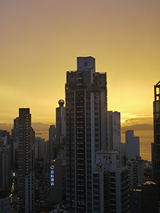Sunset view from Sheung Wan, 19 May 2012