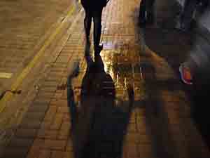 Shadow on the pavement, Yau Ma Tei, Kowloon, 14 May 2012