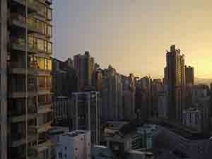 Sunset view from Sheung Wan, 19 May 2012