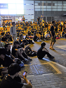 Protest outside the Central Government Offices Complex at Admiralty against an attempt by the Government to introduce national education into the school curriculum, 3 September 2012