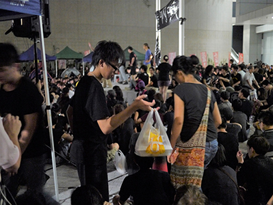 Protest outside the Central Government Offices Complex at Admiralty  against an attempt by the Government to introduce national education into the school curriculum, 3 September 2012