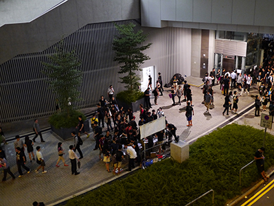 Protest outside the Central Government Offices Complex, Admiralty, against an attempt by the Government to introduce national education into the school curriculum, 3 September 2012