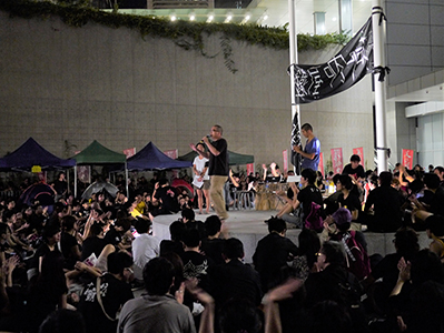 Protest outside the Central Government Offices Complex at Admiralty  against an attempt by the Government to introduce national education into the school curriculum, 3 September 2012