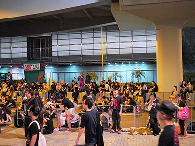 Protest outside the Central Government Offices Complex at Admiralty against an attempt by the Government to introduce national education into the school curriculum, 3 September 2012