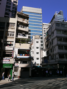 Light on buildings, Wellington Street, Central, 9 September 2012