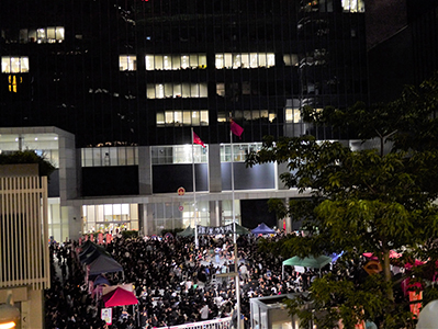 Protest in Civic Square against an attempt by the Government to introduce national education into the school curriculum, 3 September 2012