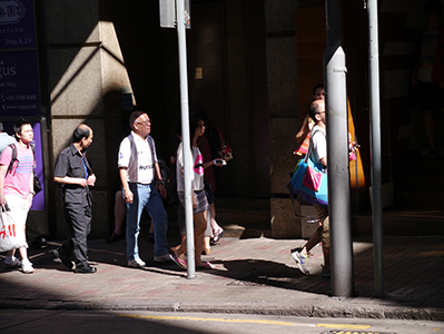 Light on D'Aguilar Street, Central, 9 September 2012