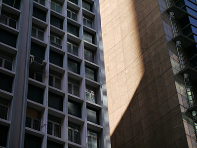 Light on buildings, Central, 9 September 2012