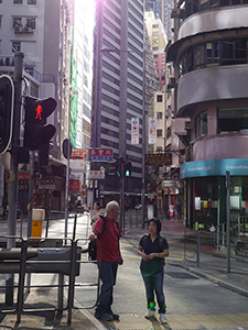 Light on buildings, Central, 9 September 2012