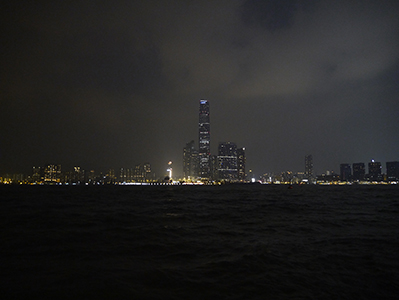 View of Victoria Harbour at night, 30 September 2012