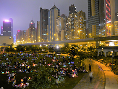Sun Yat Sen Memorial Park during the Mid-Autumn Festival, Sheung Wan, 30 September 2012