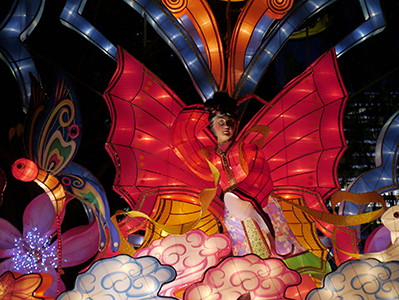Detail of lantern display for the Mid-Autumn Festival, Sun Yat Sen Memorial Park, Sheung Wan, 30 September 2012