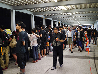 Protest outside the Central Government Offices Complex at Admiralty against an attempt by the Government to introduce national education into the school curriculum, 3 September 2012