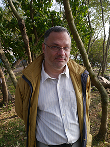 Academic and artist Frank Vigneron, Sandy Bay, Hong Kong Island, 22 December 2012