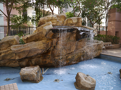 Man-made waterfall, Queen Street, Sheung Wan, 7 January 2013