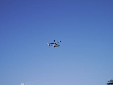 Helicopter above Victoria Harbour, 11 February 2013