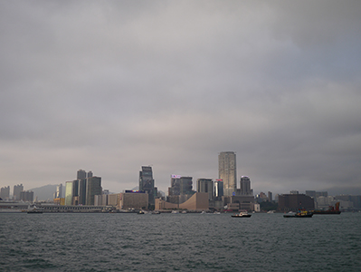 View of Victoria Harbour and Tsim Sha Tsui, 11 February 2013