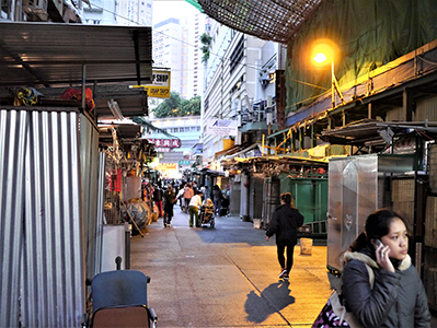 Street scene, near Wanchai Market, 11 February 2013