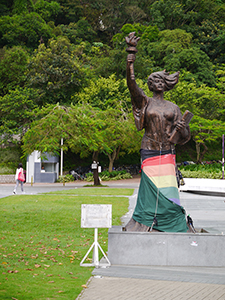 Replica of the Goddess of Democracy statue on the campus of the Chinese University of Hong Kong, 8 June 2013