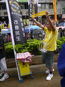 On the annual pro-democracy march, 1 July 2013