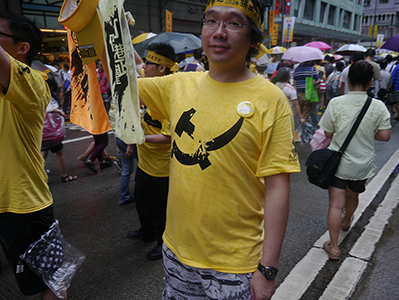 On the annual pro-democracy march, Hennessy Road, Wanchai, 1 July 2013