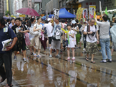 On the annual pro-democracy march, 1 July 2013