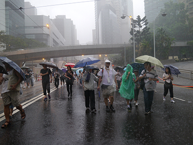 On the annual pro-democracy march, Queensway, Admiralty, 1 July 2013