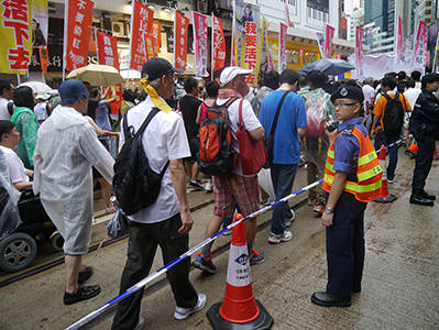 On the annual pro-democracy march, 1 July 2013
