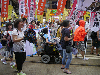 On the annual pro-democracy march, 1 July 2013