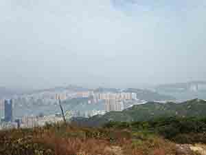 View of Victoria Harbour from a hiking trail on Hong Kong Island, 17 November 2013
