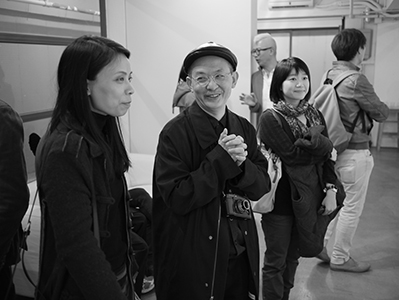 Eve Tam and Lee Ka Sing at an exhibition opening, JCCAC, Shek Kip Mei, 11 January 2014