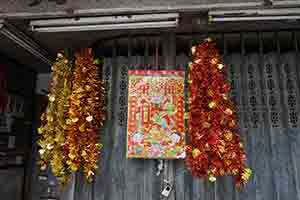 Lunar New Year decorations, Sheung Wan, Hong Kong Island, 20 January 2015