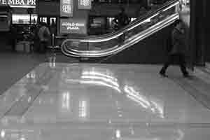 Escalator, World-Wide Plaza, Central, 18 February 2014