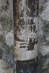 Detail of a pipe, in a back alley in Sham Shui Po, 3 February 2014
