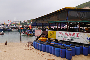 Seafood restaurant on a beach, Po Toi Island, 21 April 2014