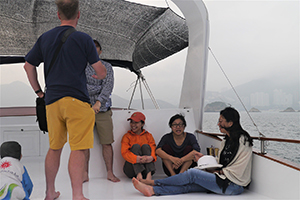 On a pleasure boat, 21 April 2014