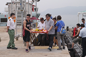 Moving offerings for the birthday of Tin Hau, Joss House Bay, 22 April 2014