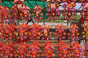 Small windmill decorations, on sale for the birthday of Tin Hau, Joss House Bay, 22 April 2014