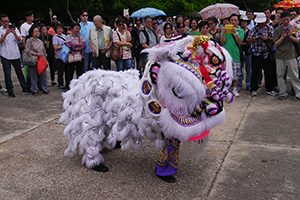 Lion dance, on the birthday of Tin Hau, Joss House Bay, 22 April 2014