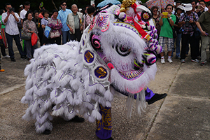 Lion dance, on the birthday of Tin Hau, Joss House Bay, 22 April 2014