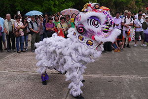 Lion dance, on the birthday of Tin Hau, Joss House Bay, 22 April 2014