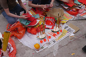 Offerings for the birthday of Tin Hau, Joss House Bay, 22 April 2014