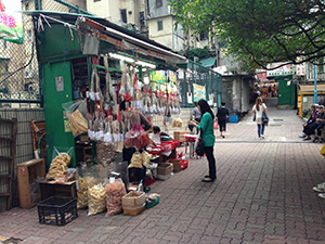 Stall selling dried seafood, Sutherland Street, Sheung Wan, 11 April 2014