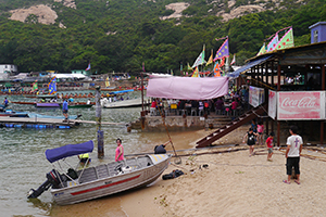 Boats and restaurants, Po Toi Island, 21 April 2014