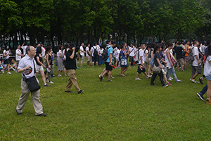 Annual pro-democracy march, Victoria Park, Causeway Bay, 1 July 2014