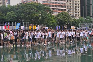 Annual pro-democracy march, Victoria Park, Causeway Bay, 1 July 2014