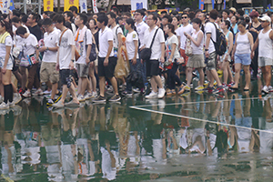 Annual pro-democracy march, Victoria Park, Causeway Bay, 1 July 2014