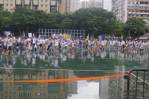 Annual pro-democracy march, Victoria Park, Causeway Bay, 1 July 2014